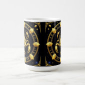 Golden Scorpion Zodiac Design mit Ornamenten Kaffeetasse (Mittel)