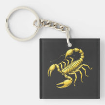 Golden Scorpion Zodiac Design mit Ornamenten