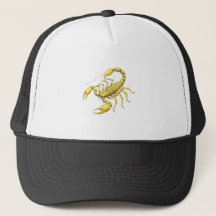Golden Scorpion Zodiac Design mit Ornamenten