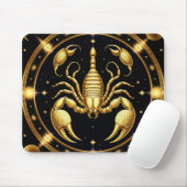 Golden Scorpion Zodiac Design Mousepad (Mit Mouse)