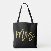 Golden Script Brautparty Wedding Tote Bag Tasche (Rückseite)