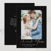 Golden Script Foto Hochzeit danke Ihnen moderne mi (Vorne/Hinten)