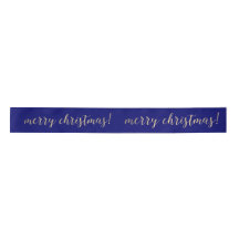 Golden Script Frohe Weihnachten Blue Navy