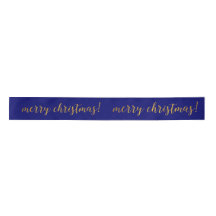 Golden Script Merry Christmas Blue Navy Geschenk I