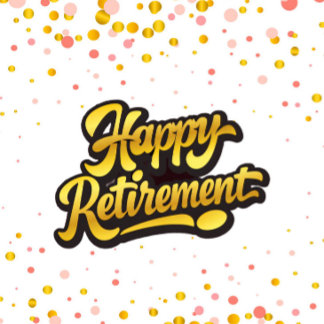 Golden Script Retirement Greeting Karte