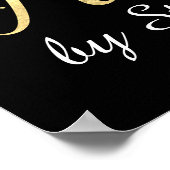 Golden Script Schere Friseursalon Poster (Ecke)