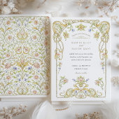 Golden Scroll Garden Wedding Einladung