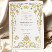 Golden Scroll Garden Wedding Einladung