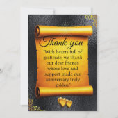 Golden Scroll Jubiläum Danke (Vorderseite)