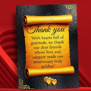 Golden Scroll Jubiläum Danke