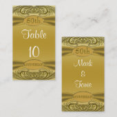 Golden Scrolls 50. Hochzeitstag Platzkarte (Vorne/Hinten)