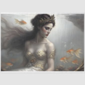 Golden Sea Queen Mermaid Decoupage Seidenpapier (Vorderseite)