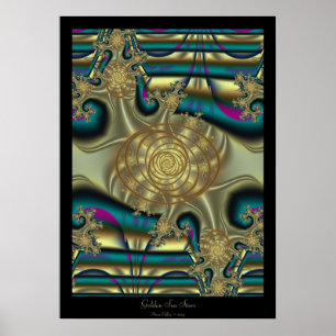 Golden Sea Stars Poster