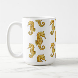 GOLDEN SEAHORSES MUG KAFFEETASSE