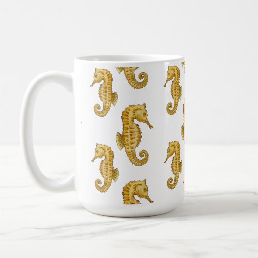 GOLDEN SEAHORSES MUG KAFFEETASSE (Links)
