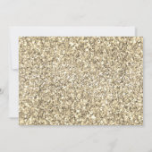 Golden Sepia Gold Glitzer Gourmet Kleid Quinceaner Einladung (Rückseite)