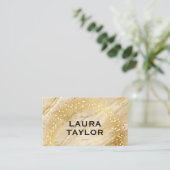 Golden Sequin | Goldmarmor Visitenkarte (Stehend Vorderseite)