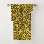 Golden Sequins Pattern Badhandtuch Set (Insitu)