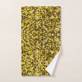 Golden Sequins Pattern Badhandtuch Set (Handtuch)