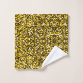 Golden Sequins Pattern Badhandtuch Set (Waschlappen)