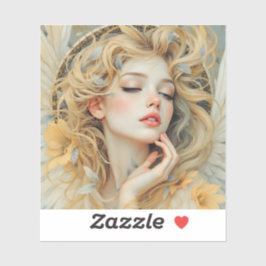 Golden Seraph - Engel aus Licht und Grace Aufkleber