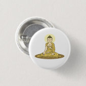 Golden Serenity Buddha Button (Vorne & Hinten)