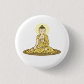 Golden Serenity Buddha Button (Vorderseite)