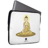 Golden Serenity Buddha Laptop Laptopschutzhülle (Vorne Rechts)