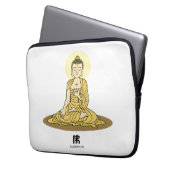 Golden Serenity Buddha Laptop Laptopschutzhülle (Vorderseite Links)