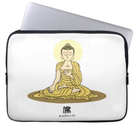 Golden Serenity Buddha Laptop Laptopschutzhülle