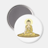 Golden Serenity Buddha Magnet (Vorderseite/Rückseite)