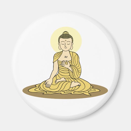 Golden Serenity Buddha Magnet (Vorne)