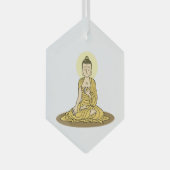 Golden Serenity Buddha Ornament Aus Glas (Vorderseite Rechts)