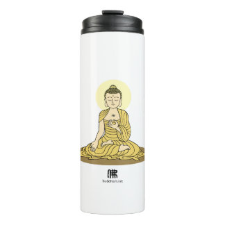 Golden Serenity Buddha Tumbler Thermosbecher