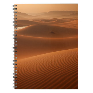 Golden Serenity – Desert Landscape at Sunset Notizblock