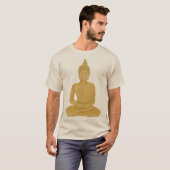 Golden Serenity - Meditative Buddha Art T-Shirt (Vorne ganz)