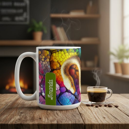 Golden Serpent Mosaic Kaffeetasse