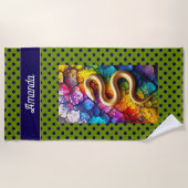 Golden Serpent Mosaic Strandtuch (Vorderseite)