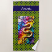 Golden Serpent Mosaic Strandtuch (Vorderseite)