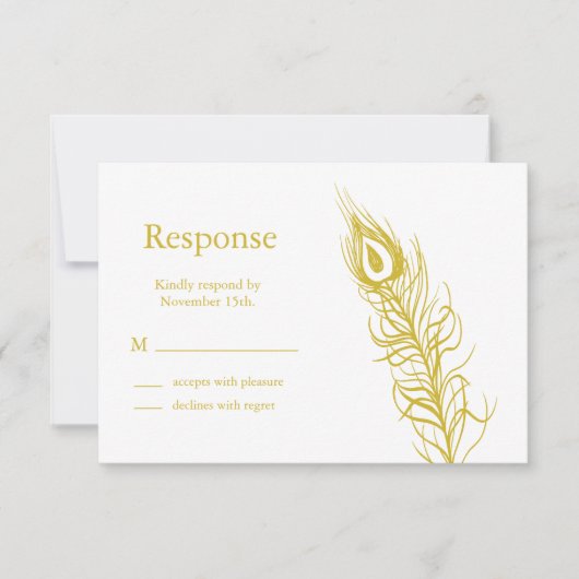 Golden Shake Ihren Schwanz Feathers UAWG RSVP Karte (Vorderseite)