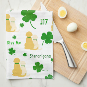 Golden Shenanigans St. Patrick's Day Kitchen Handt Geschirrtuch