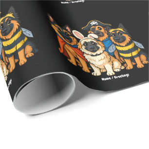 Golden Shepherd Ghost Dog Halloween Funny Spooky Geschenkpapier