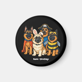 Golden Shepherd Ghost Dog Halloween Funny Spooky Magnet