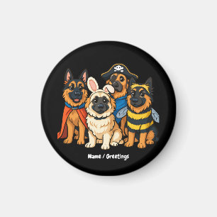 Golden Shepherd Ghost Dog Halloween Funny Spooky Magnet