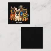 Golden Shepherd Ghost Dog Halloween Funny Spooky Quadratische Visitenkarte (Vorne/Hinten)