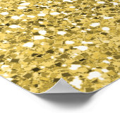 Golden Shimmer Glitzer Poster (Ecke)