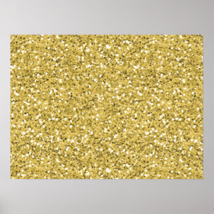 Golden Shimmer Glitzer Poster