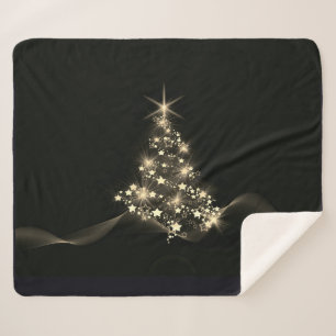 Golden Shine of Stars on Christmas Tree Dark Sherpadecke