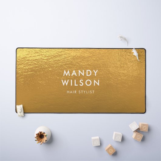 Golden Shine Stilvolle IMITATE FOIL LARGE Schreibtischunterlage (Kindertisch)