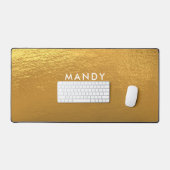 Golden Shine Stilvolle IMITATE FOIL LARGE Schreibtischunterlage (Tastatur & Maus)